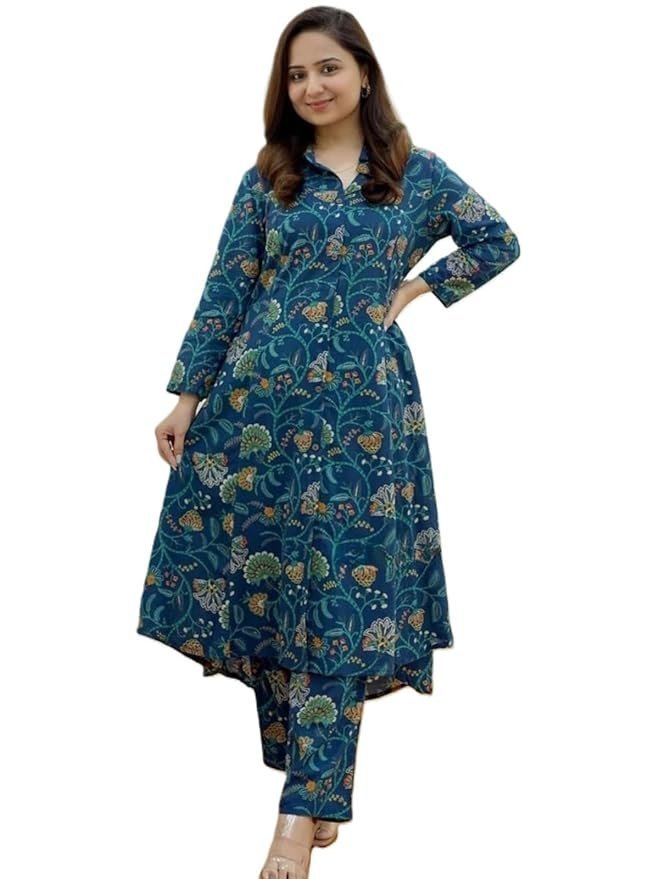 61qPZRgzpDL._SY879_-1.jpg Women Co Ord Set for Women | Co Ord Set for Women Stylish | Kurta Set for Women | Kurta Set | Ethnic Co Ord Set for Women | 3/4 Sleeve Women Co-ord set - Image 1