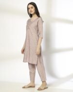 Women Geometric Print Straight Kurta & Pants Set - Image 2